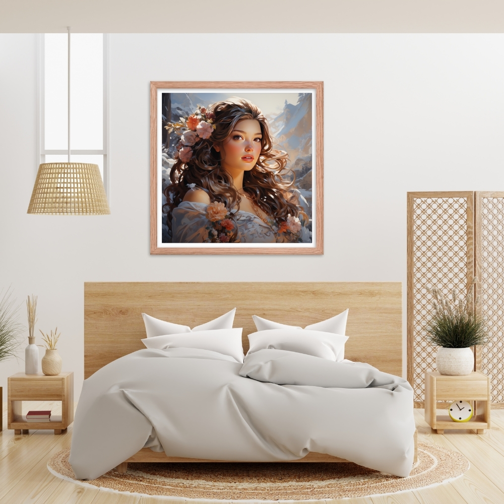 Seasonal Magic Princess Framed Poster displayed in a charming setting